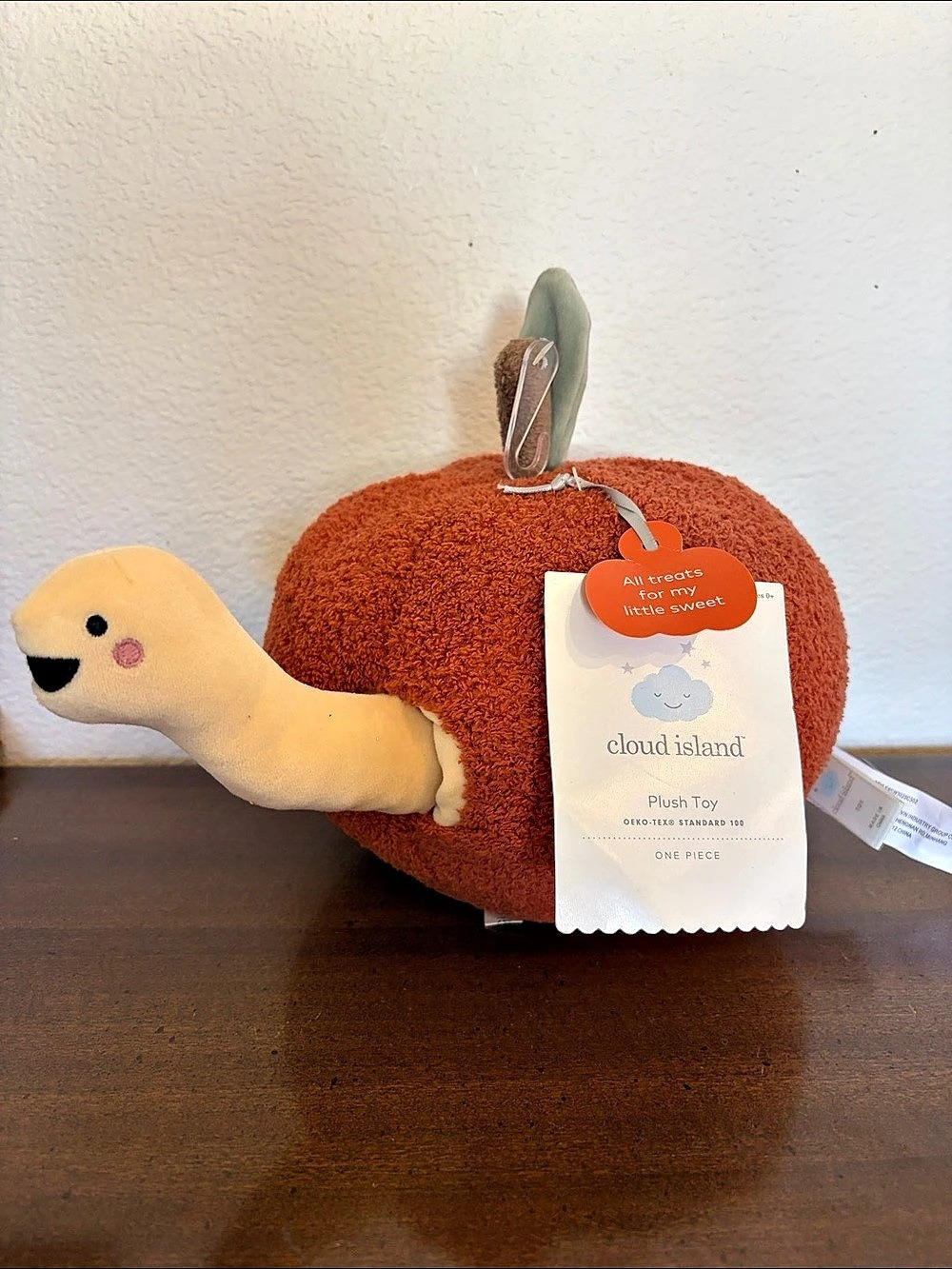 Cloud Island Target Apple with Worm Plush Toy NWT